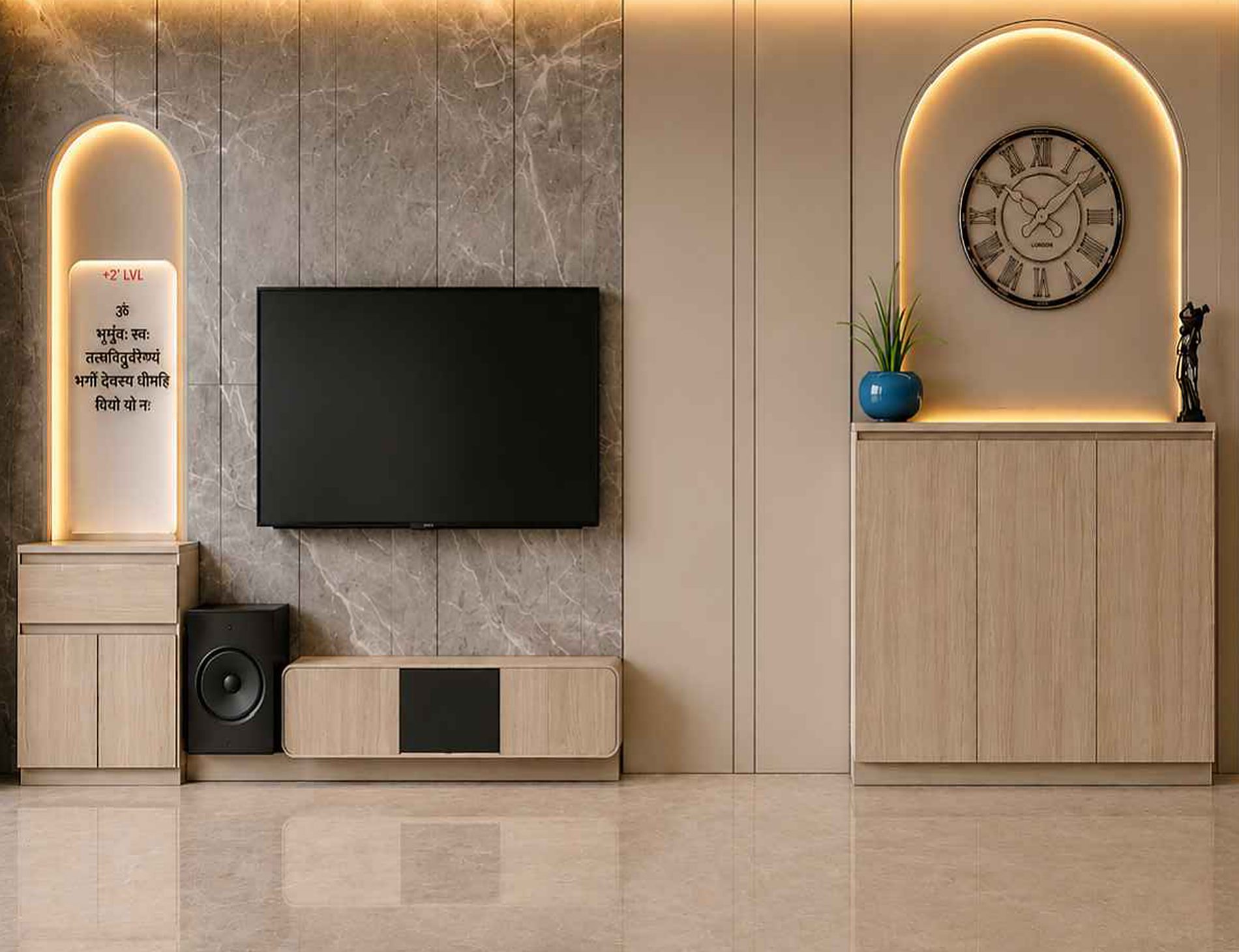 Living room, TV wall