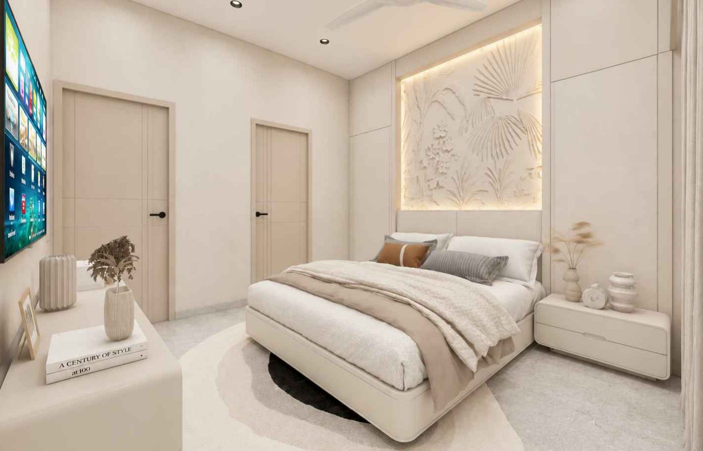 Master bedroom, feature wall