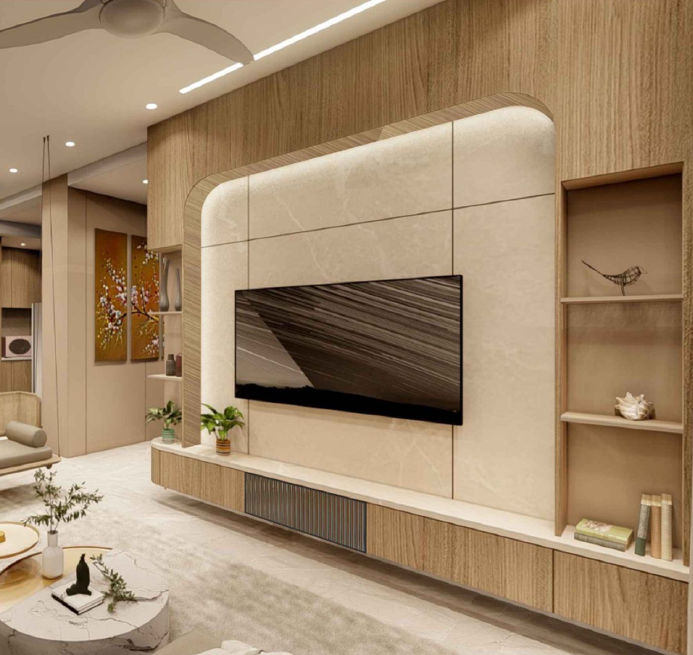 Living room, TV wall