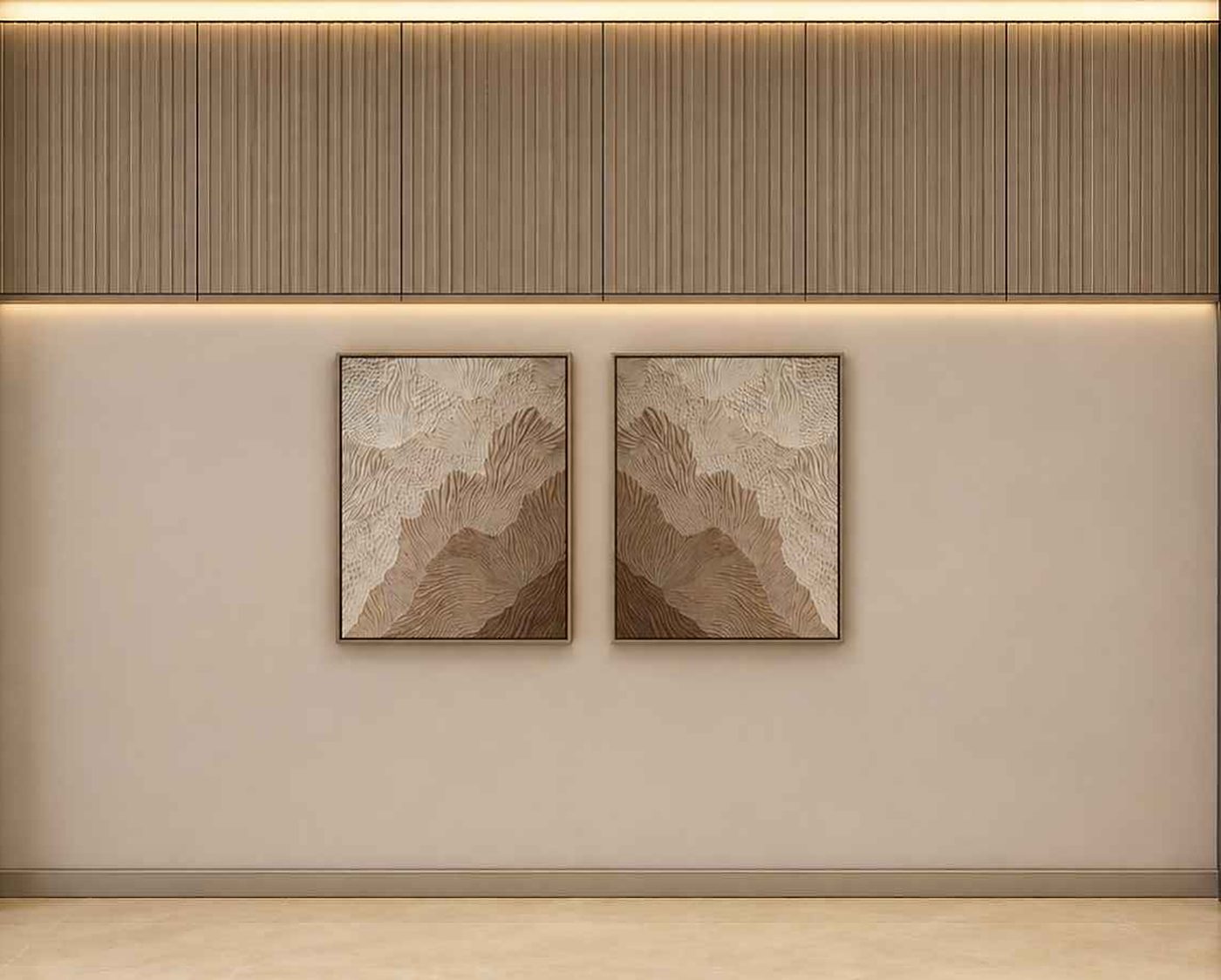 Living room, art wall